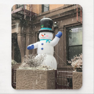 Tapis De Souris Upper West Snowman New York City NYC Snow