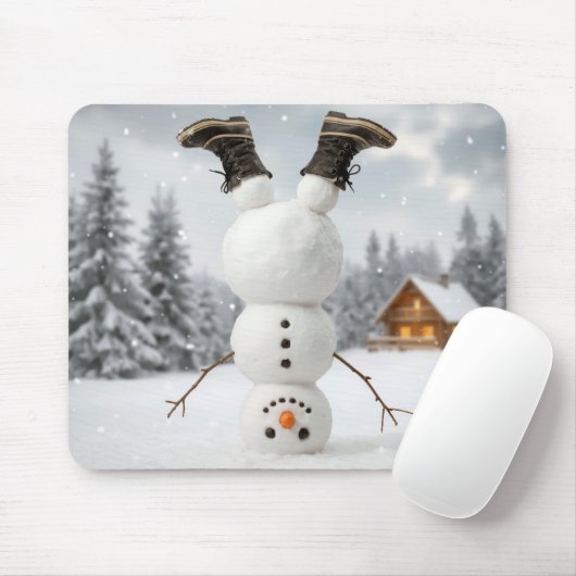 Tapis De Souris Upside Down Snowman (Avec souris)
