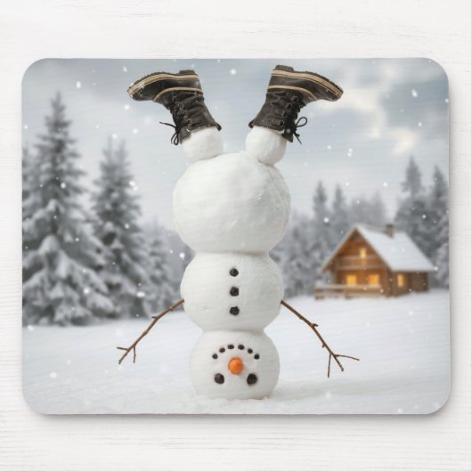 Tapis De Souris Upside Down Snowman (Devant)