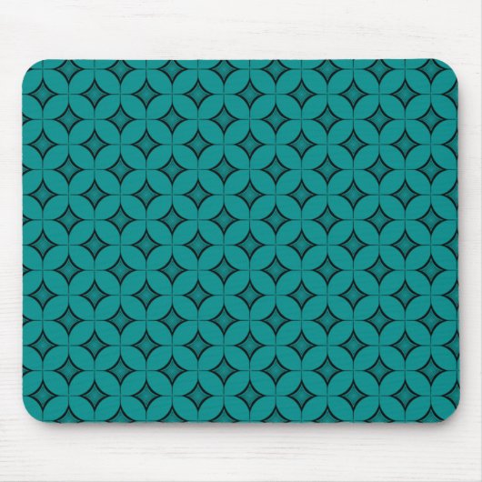 Tapis De Souris Uptown Retro Mousepad, Turquoise (Devant)