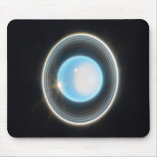 Tapis De Souris Uranus planétaire avec anneaux Image JWST