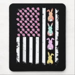Tapis De Souris US American Flag with Bunny for Easter Day<br><div class="desc">US American Flag with Bunny for Easter Day</div>