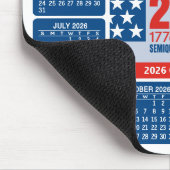 Tapis De Souris USA 250 with 2026 Calendar - Red White Blue (Coin)