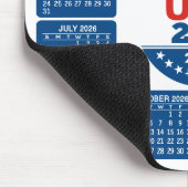 Tapis De Souris USA 250 with 2026 Calendar - Red White Blue (Coin)