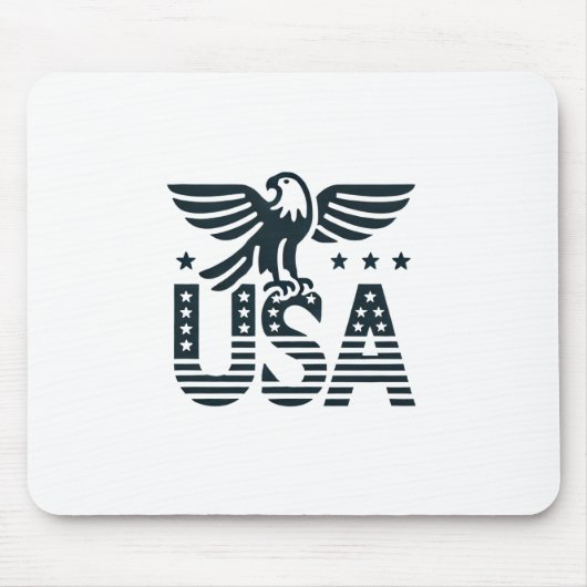 Tapis De Souris USA Eagle Patriotic Desig - Style Etoile et Stripe (Devant)