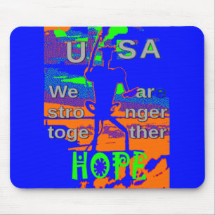 Tapis De Souris USA Espoir Fort Ensemble - Une Tapisserie Patrioti