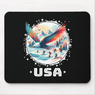 Tapis De Souris Usa Go États-Unis Sports d'hiver Usa Team Apparenc