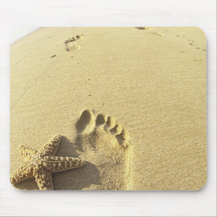 Tapis De Souris USA, Hawaii, Maui, Makena Beach, Footprint et