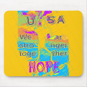 Tapis De Souris USA Hope : Conception texturée colorée