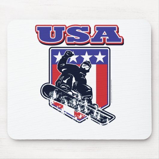 Tapis De Souris USA Snowboard (Devant)