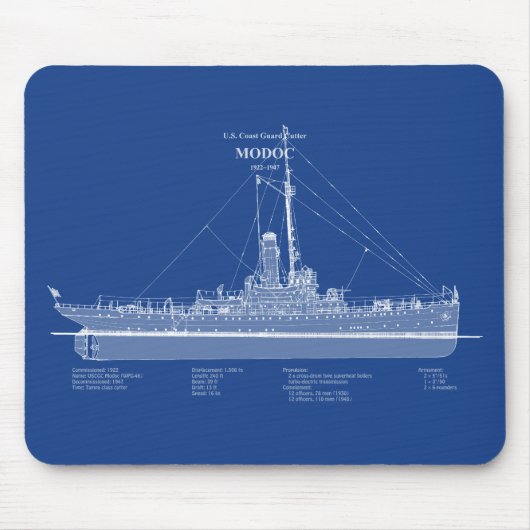 Tapis De Souris USCG Cutter Modoc wpg-46 - ABD (Devant)
