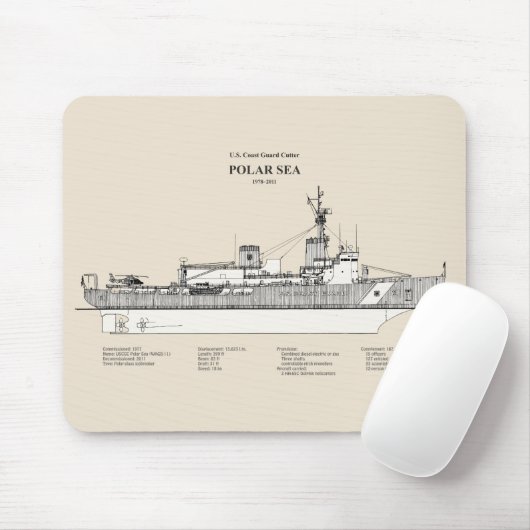 Tapis De Souris USCG Cutter Polar Sea wagb-11 - SBD (Avec souris)