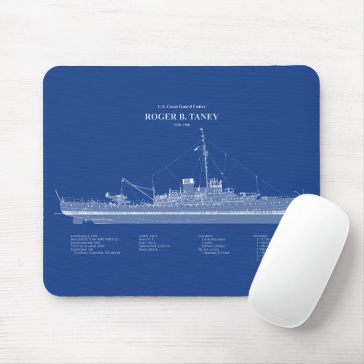 Tapis De Souris USCG Roger B. Taney whec-37 - ABD (Avec souris)
