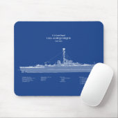 Tapis De Souris USCG USS Albuquerque PF-7 - ABD (Avec souris)