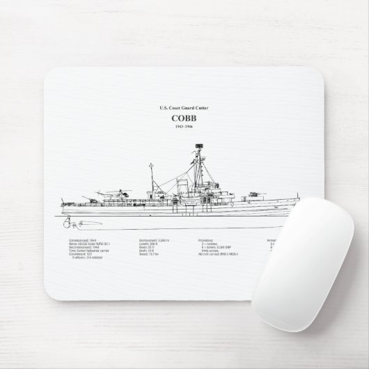 Tapis De Souris USCGC Cobb wpg-181 - BD (Avec souris)