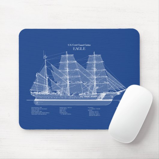 Tapis De Souris USCGC Eagle wix-327 - ABD (Avec souris)