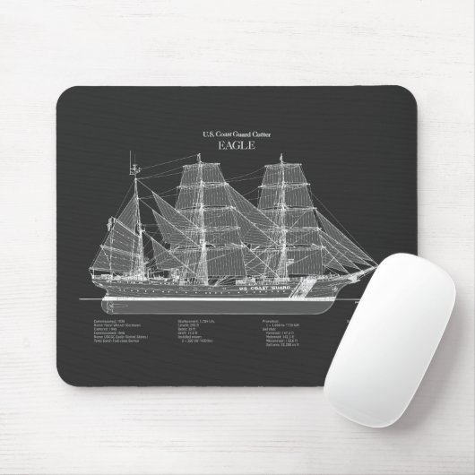 Tapis De Souris USCGC Eagle wix-327 - PD (Avec souris)