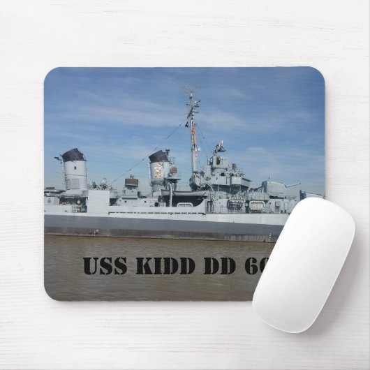 Tapis De Souris USS KIDD DD 661 Mousepad (Avec souris)