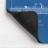 Tapis De Souris USS Monitor - Plan de plan d'expédition ABD (Coin)