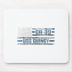 Tapis De Souris Uss Quincy World War Cruiser Ca-39 Us Army