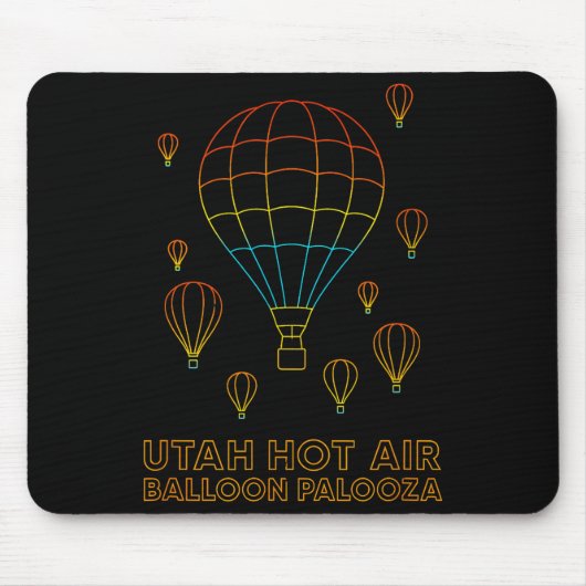 Tapis De Souris Utah Hot Air Balloon Palooza Apparel (Devant)