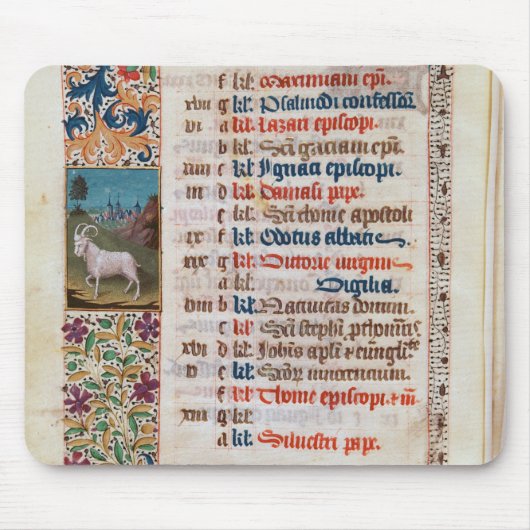 Tapis De Souris V.25-3 Fol.12v le mois de décembre (Devant)