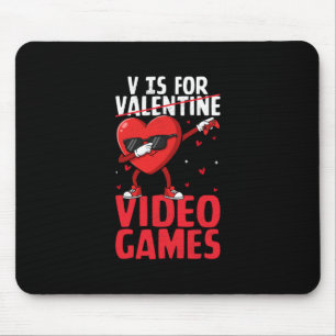 Tapis De Souris V est pour les jeux vidéo drôles de la Saint-Valen