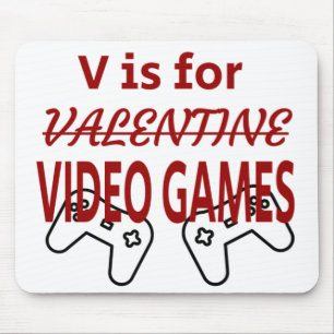 Tapis De Souris V est pour Video Game valentine