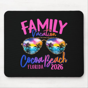 Tapis De Souris Vacances à Cocoa Beach Floride 2026 Famille assort