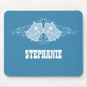 Tapis De Souris Vacances cloches et perles Mousepad, bleu