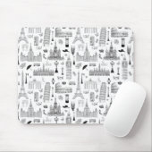 Tapis De Souris Vacances dans le motif de l'Europe (Avec souris)