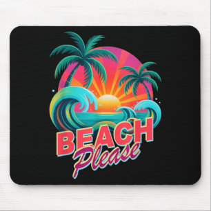 Tapis De Souris Vacances de croisière en bord de mer vintage hors