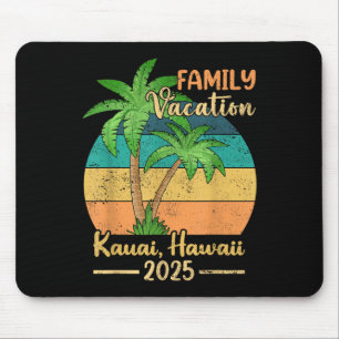 Tapis De Souris Vacances de famille à la plage à Kauai Hawaï Été 2