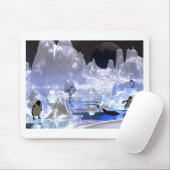 Tapis De Souris vacances de pingouin de l'art 3d (Avec souris)