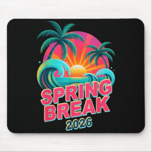 Tapis De Souris Vacances de printemps 2026 mignonnes Surf Beach