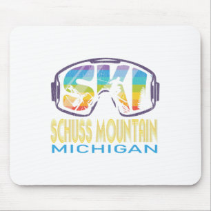 Tapis De Souris Vacances de ski à Ski Schuss Mountain Michigan