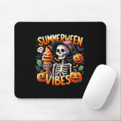 Tapis De Souris Vacances d'été Halloween Summerween Skeleton Ice (Avec souris)