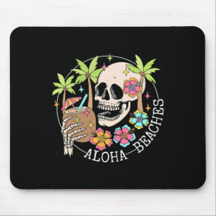 Tapis De Souris Vacances d'été squelette d'Aloha Beach Hawaï Famil