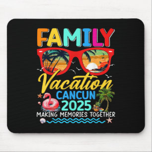 Tapis De Souris Vacances en famille Cancun 2025 Summer Matching Gr