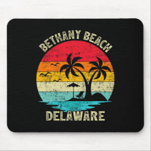 Tapis De Souris Vacances en famille Vintage Retro Delaware Bethany