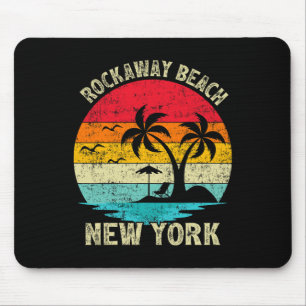 Tapis De Souris Vacances en famille Vintage Retro New York Rockawa