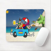 Tapis De Souris Vacances été sur la plage (Avec souris)
