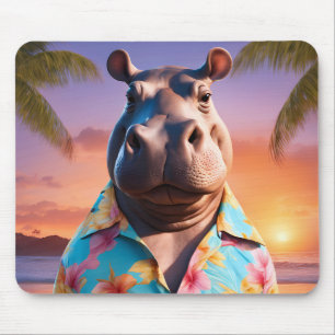 Tapis De Souris Vacances Hippopotamus