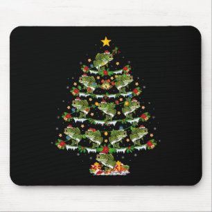 Tapis De Souris Vacances Noël Éclairage Père Noël Bass Poisson Noë