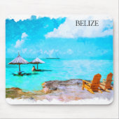 Tapis De Souris Vacances plage de Belize tropical (Devant)