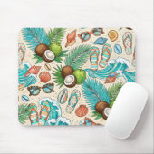Tapis De Souris Vacances tropicales. (Avec souris)