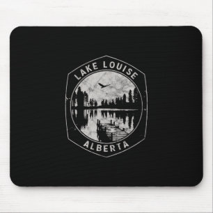 Tapis De Souris Vacances vintage à l'extérieur du lac Louise en Al
