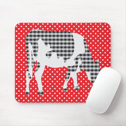 Tapis De Souris Vache à Frisian, koe de Friese (Avec souris)