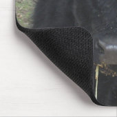 Tapis De Souris Vache à ventre nue mangeant du foin (Coin)