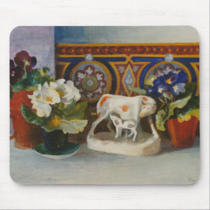 Tapis De Souris Vache au Staffordshire avec Primulaes 2004